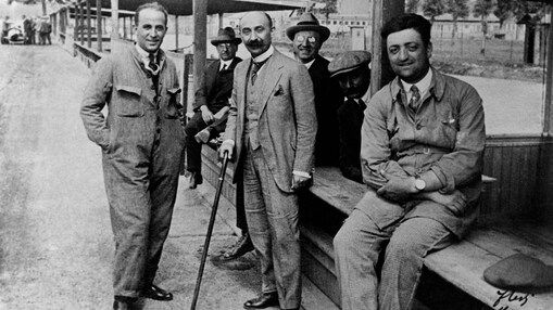 1930s photo of Enzo Ferrari